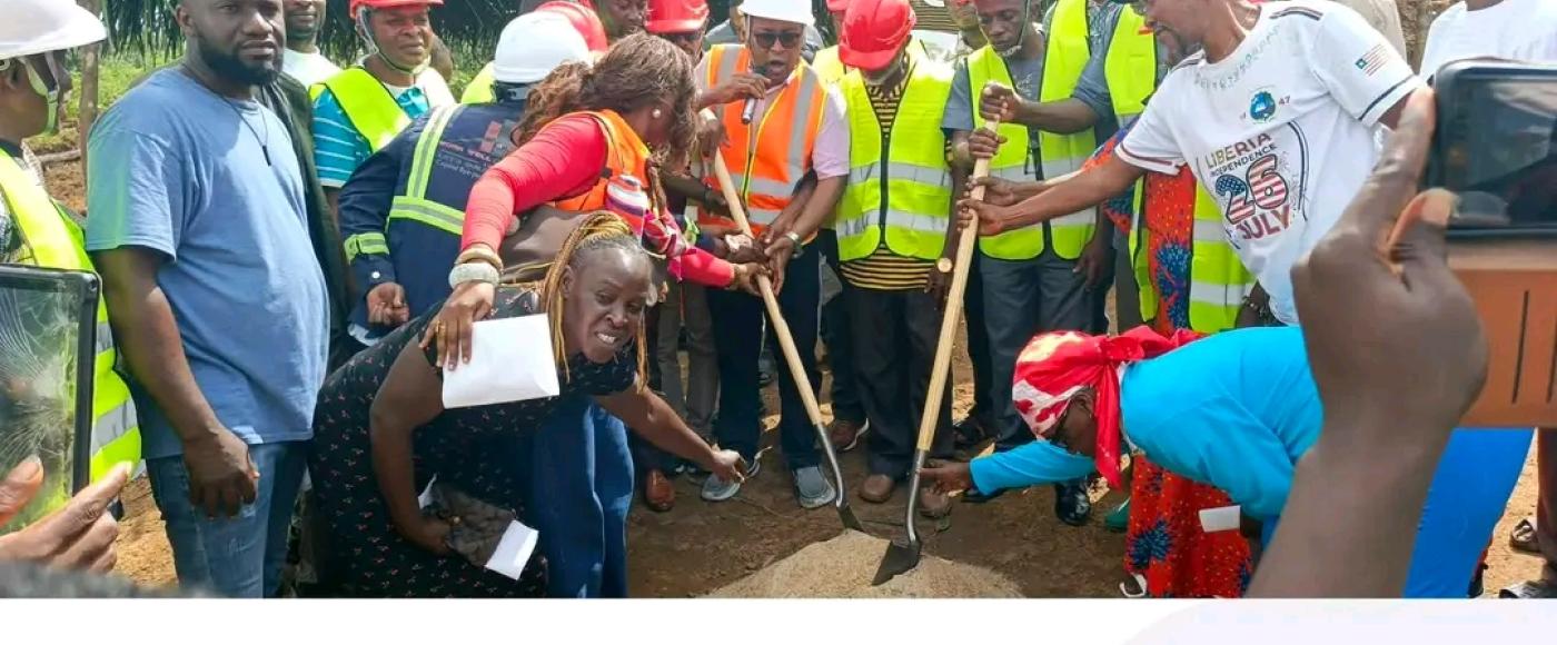 Hon. Sirleaf Ralph Tyler breaks ground in Bomi County