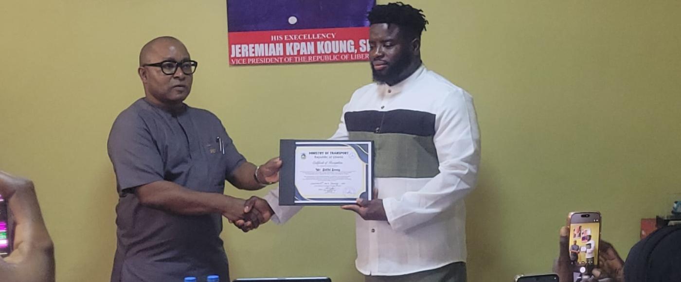 Ministry of Transport Honors Mr. Selikie Sesay